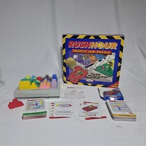 Rush‎ Hour Traffic Jam Puzzle Game Board & 2 Card Sets In Box Pre-owned